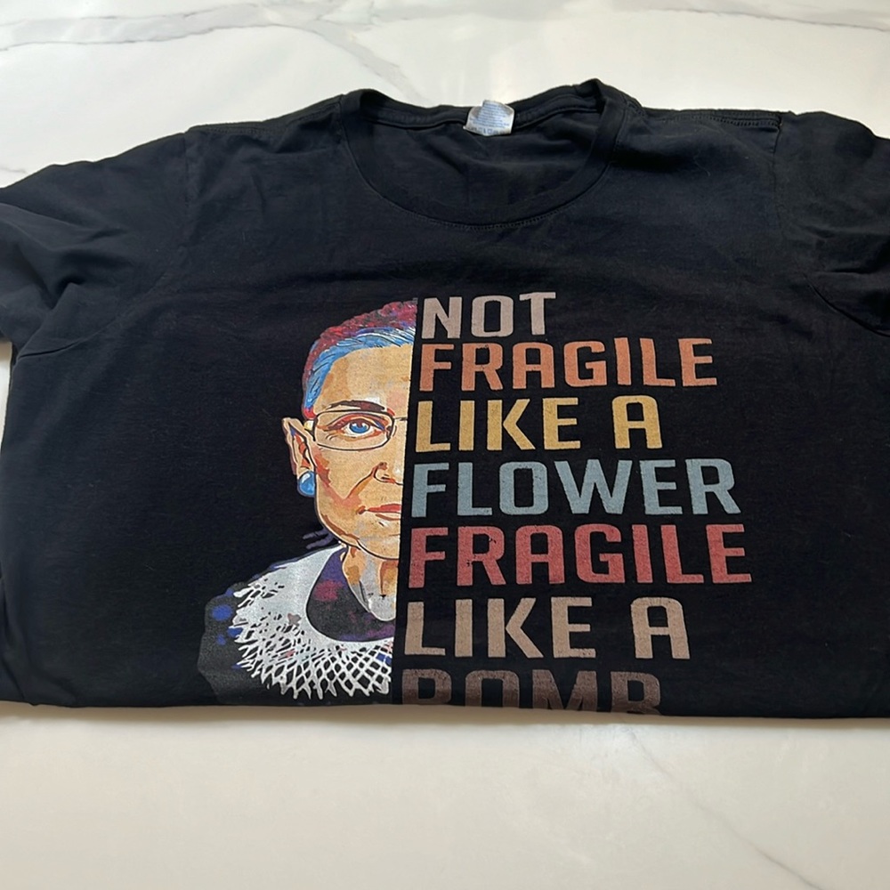 - Printed RBG black tee. Women empowerment soft tee for any occasion. Pr…